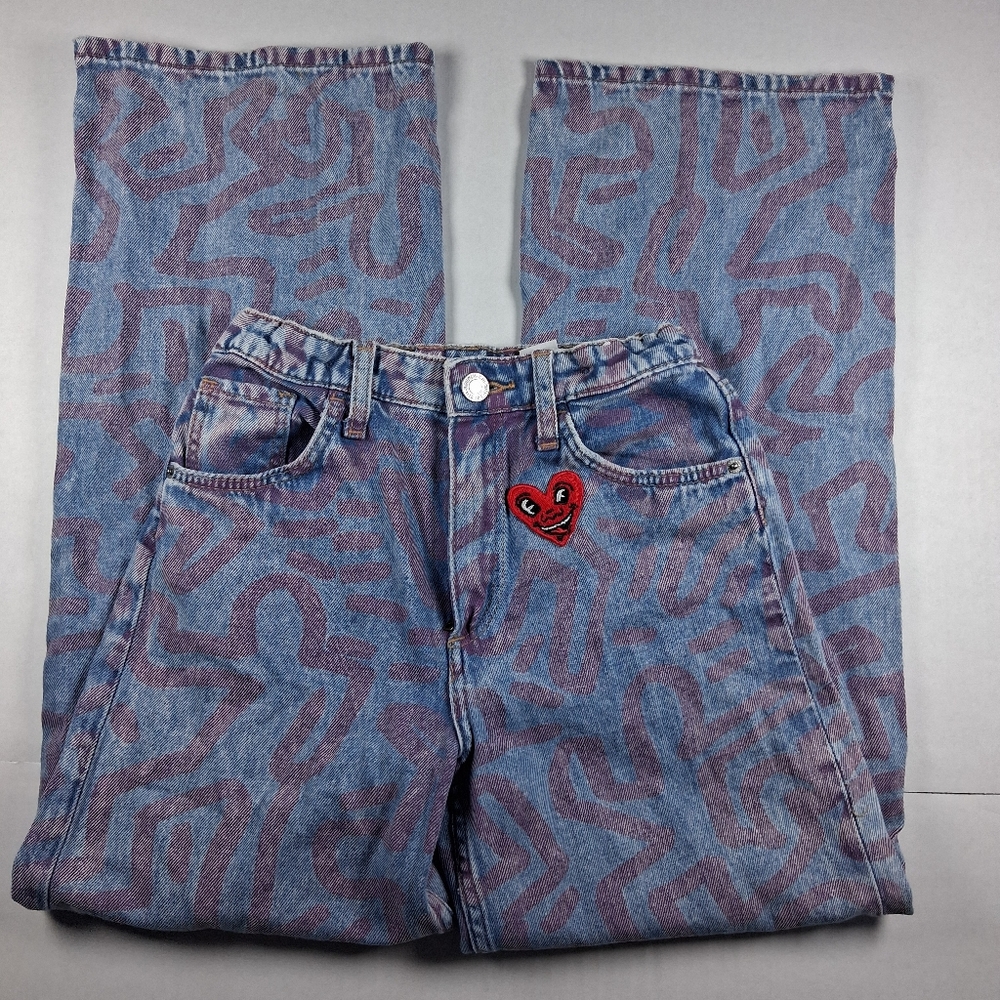H&M High Waist Wide Leg Jeans Girls Size 10